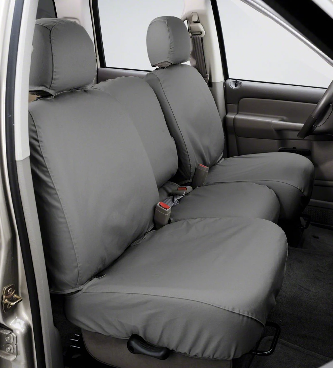 Covercraft Seat Saver Polycotton Custom Front Row Seat Covers; Gray (19-23 Ranger SuperCrew)