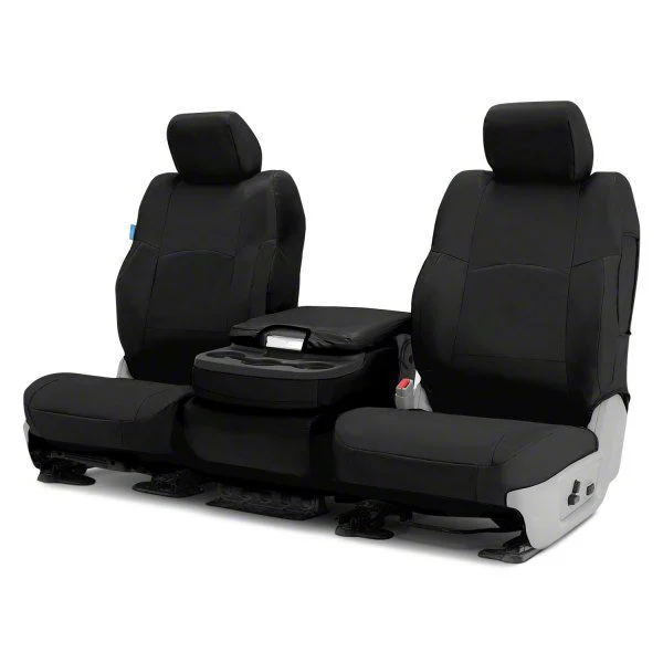 Coverking Cordura Ballistic Custom-Fit Front Seat Covers; Black (19-26 RAM 1500 w/ Bench Seat)