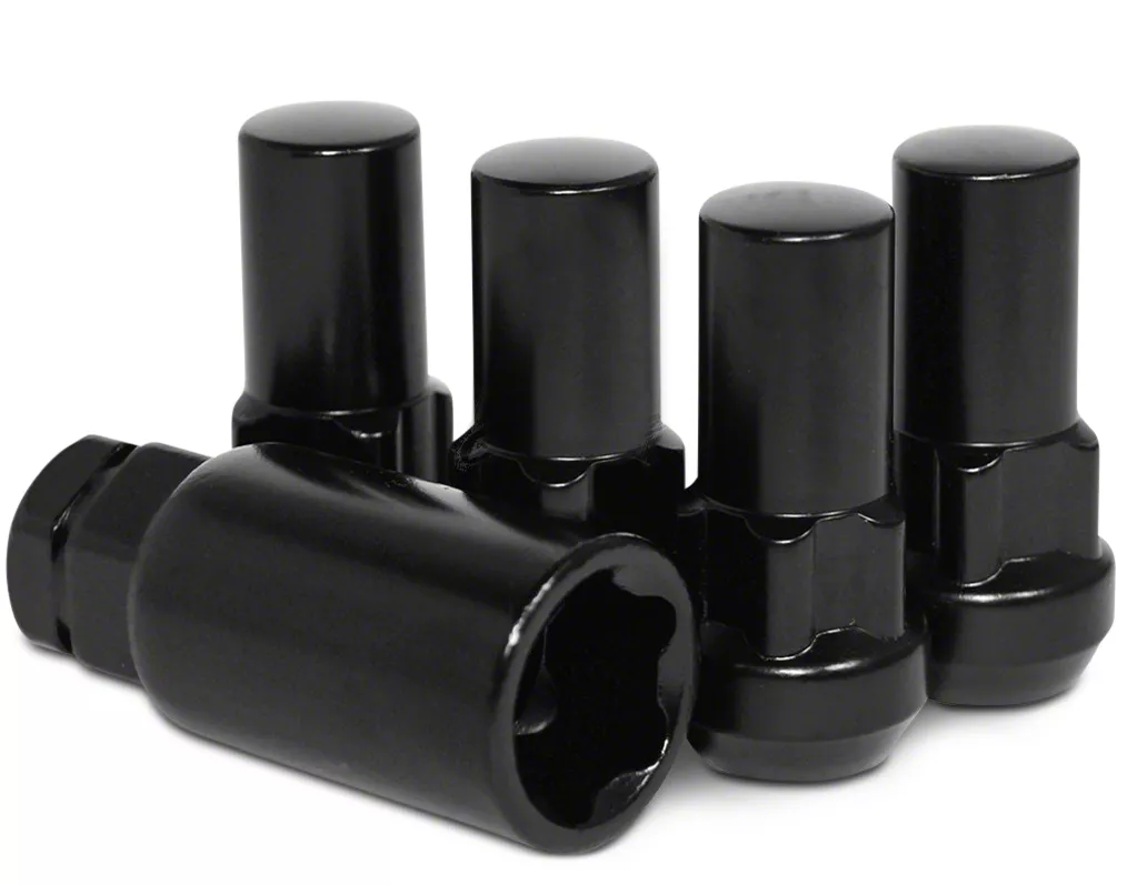 XL Locks with Key for Black Acorn Lug Nuts; 14mm x 1.5 (07-26 Sierra 1500)