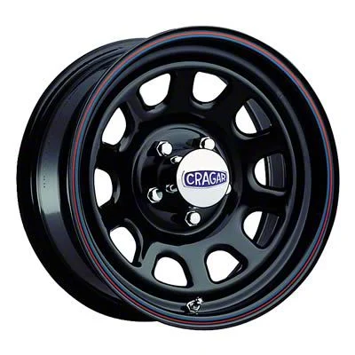 Cragar D Window Steel Gloss Black 6-Lug Wheel; 17x8; 0mm Offset (19-23 Ranger)