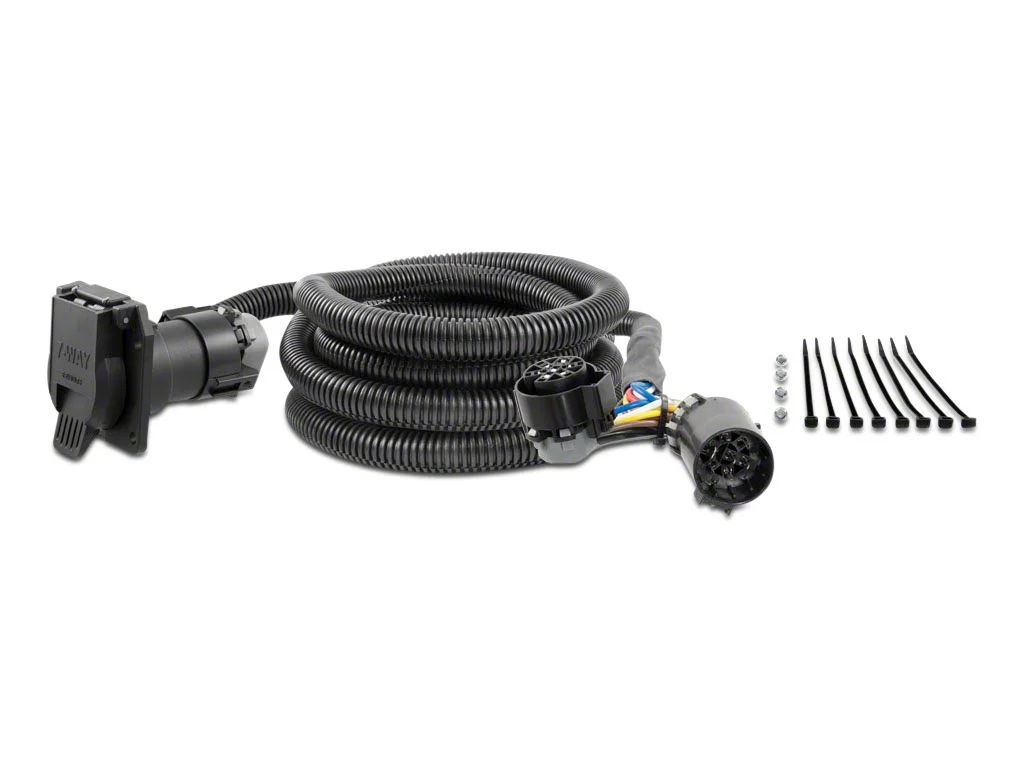 10-Foot 5th Wheel/Gooseneck Custom Wiring Harness with 7-Way Connector (07-26 Sierra 1500)