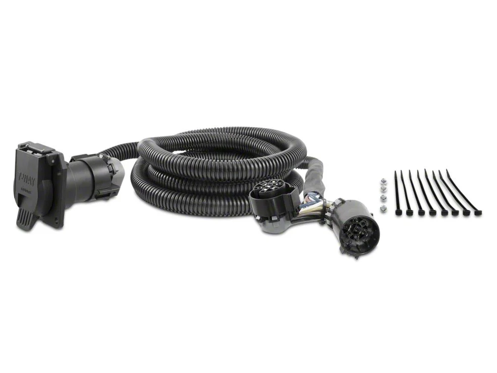 7-Foot 5th Wheel/Gooseneck Custom Wiring Harness with 7-Way Connector (07-26 Sierra 1500)