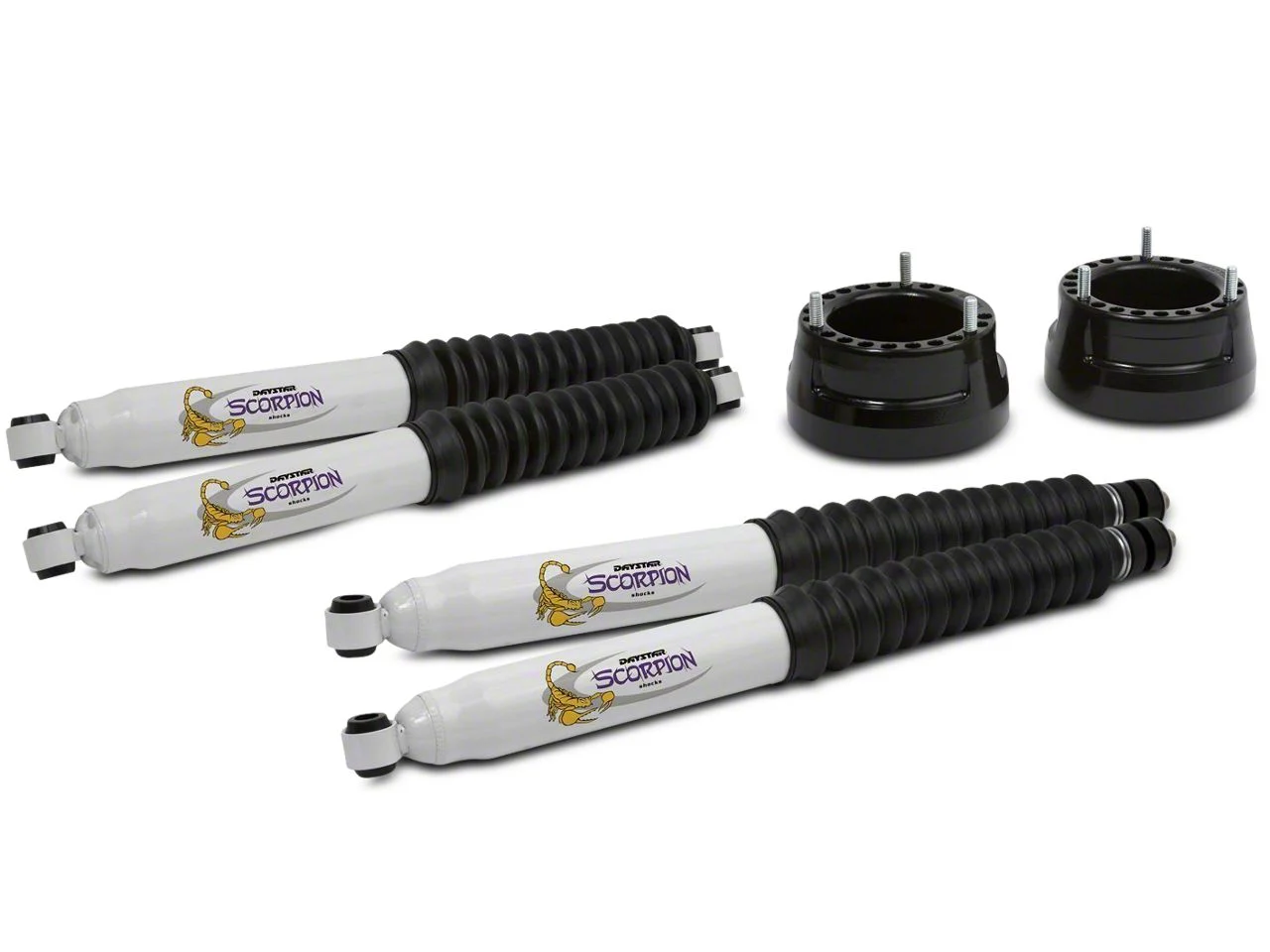 Daystar 2-Inch Leveling Kit with Scorpion Shocks (06-08 4WD RAM 1500 Mega Cab)