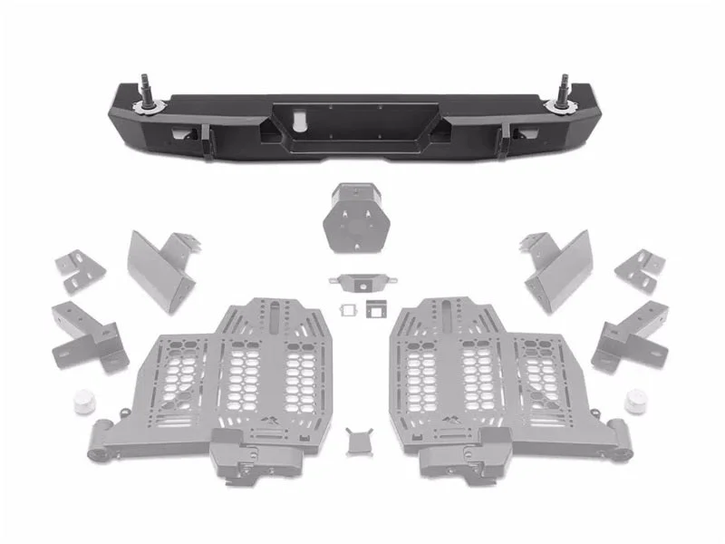 Rugged Ridge 20-24 Jeep Gladiator Wingmate Rear Bumper (Max Spare Wheel/Tire 37in. Dia.) - Tex. Blk