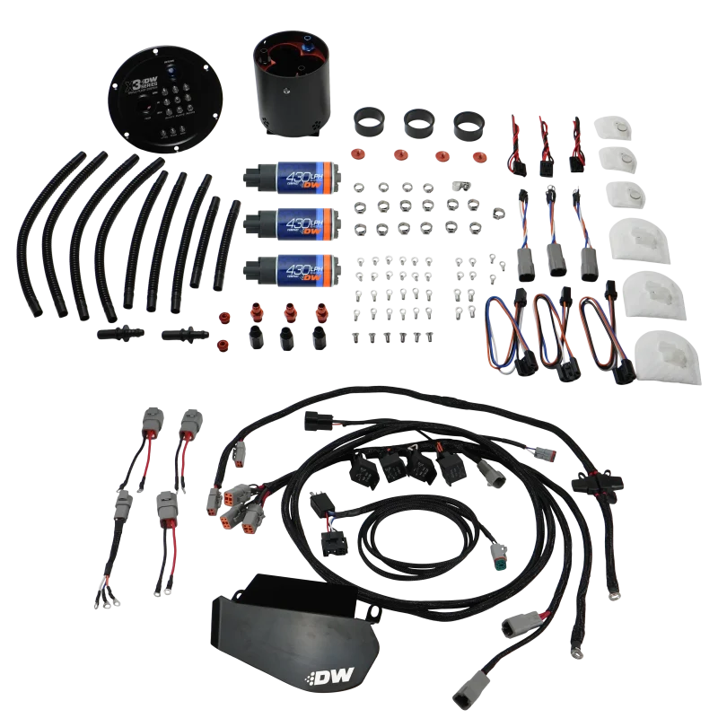 DeatschWerks 09-24 Nissan GT-R R35 X3 Triple Pump Module w/ DW430C Pumps and Plug and Play Harness