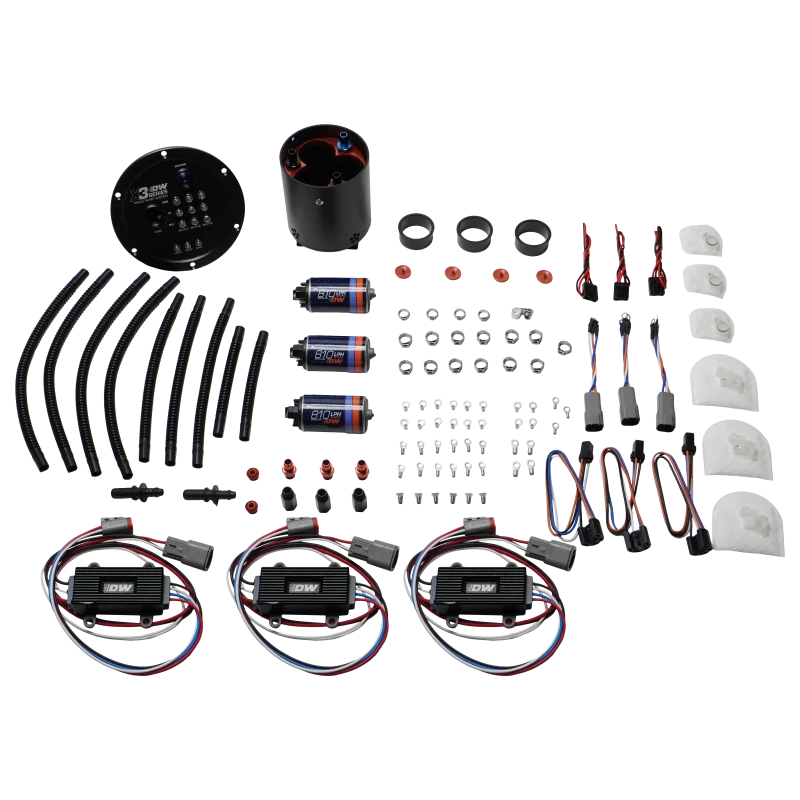 DeatschWerks 09-24 Nissan GT-R R35 X3 Triple Pump Module w/ Triple DW810 Pumps and Controllers