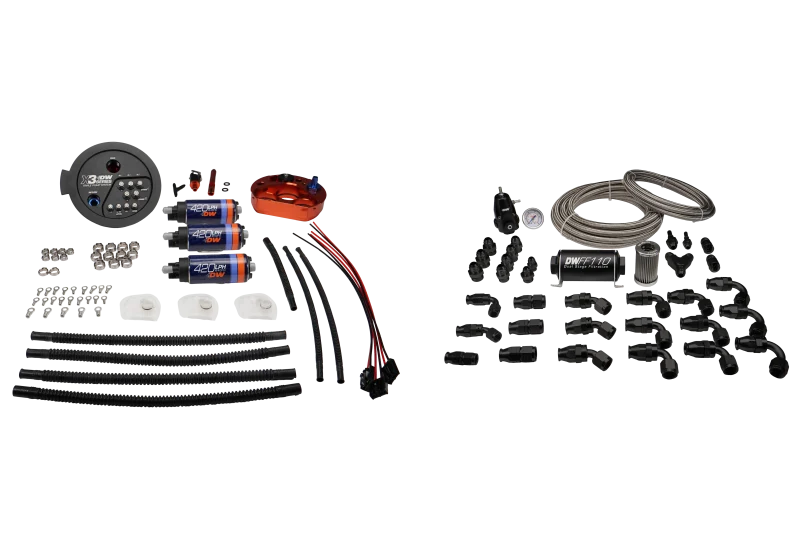 DeatschWerks A90 Supra/G8X BMW M3/M4 X3 Module w/ Triple DW420 Pumps and PTFE Return Plumbing Kit