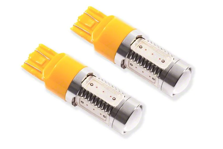 Diode Dynamics Amber Front Turn Signal LED Light Bulbs; 7443 HP11 (17-22 F-350 Super Duty)