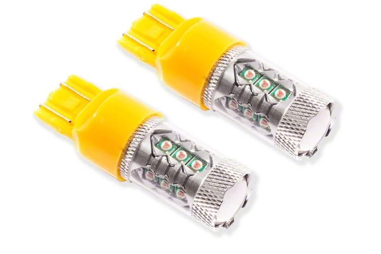 Diode Dynamics Amber Front Turn Signal LED Light Bulbs; 7443 XP80 (17-22 F-350 Super Duty)