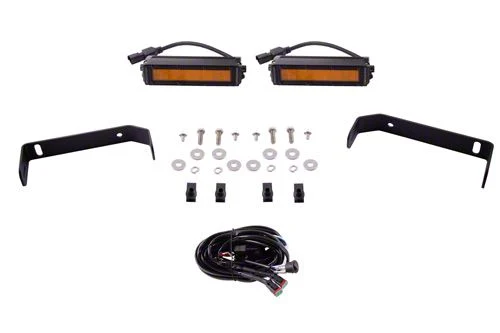 Diode Dynamics SS6 Front Bumper Mount LED Light Kit; Amber Wide (19-23 Ranger)