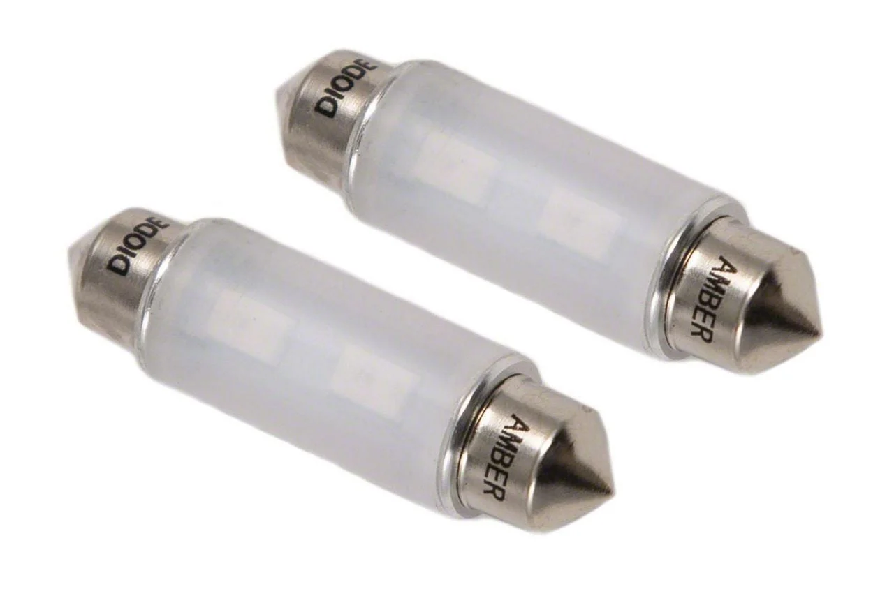 Diode Dynamics Amber LED Map Light Bulbs; 41mm HP6 (07-13 Sierra 1500 Denali)