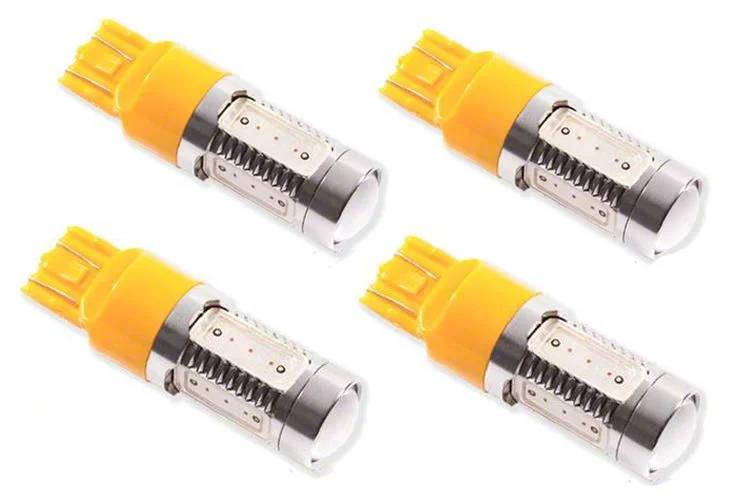 Diode Dynamics Amber Front Turn Signal LED Light Bulbs; 7443 HP11 (14-18 Silverado 1500)