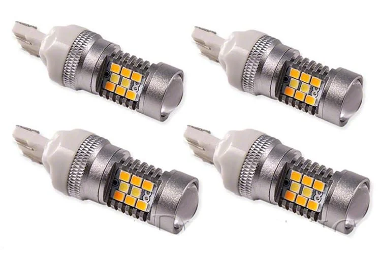 Diode Dynamics Cool White Switchback Front Turn Signal LED Light Bulbs; 7443 HP24 (14-18 Silverado 1500)