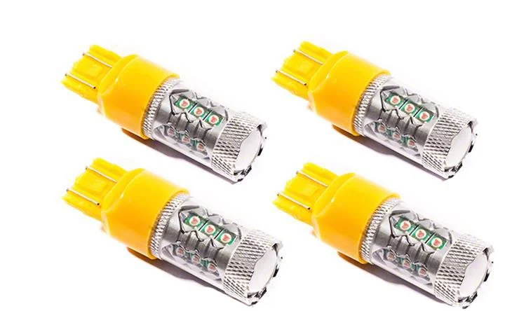 Diode Dynamics Amber Front Turn Signal LED Light Bulbs; 7443 XP80 (14-26 Silverado 2500 HD)