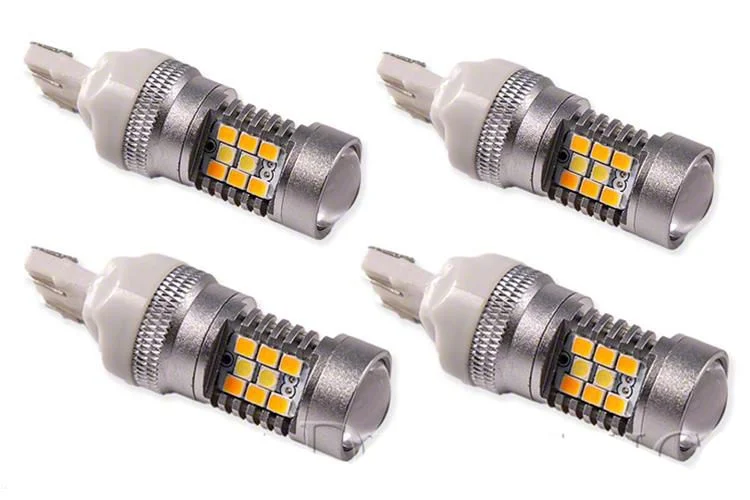 Diode Dynamics Cool White Switchback Front Turn Signal LED Light Bulbs; 7443 HP24 (14-26 Silverado 2500 HD)