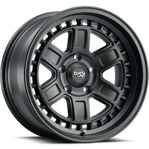 Dirty Life Cage Matte Black 6-Lug Wheel; 17x8.5; -6mm Offset (14-18 Sierra 1500)