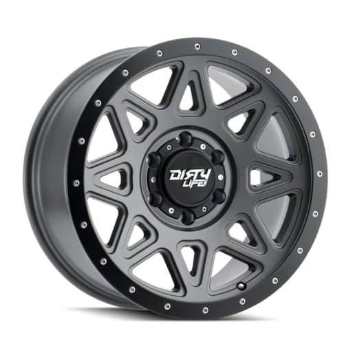 Dirty Life Theory Matte Gunmetal 6-Lug Wheel; 17x9; -12mm Offset (14-18 Sierra 1500)