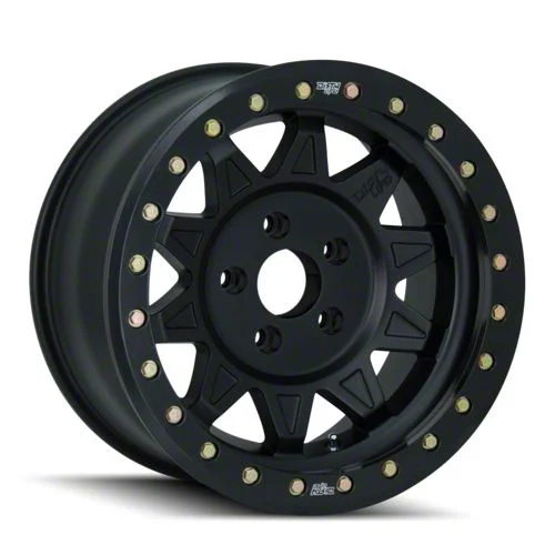 Dirty Life Roadkill Race Matte Black Beadlock 6-Lug Wheel; 17x9; -14mm Offset (14-18 Silverado 1500)