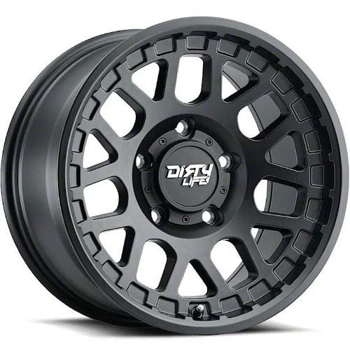 Dirty Life Mesa Matte Black 6-Lug Wheel; 17x9; -12mm Offset (19-26 Sierra 1500)