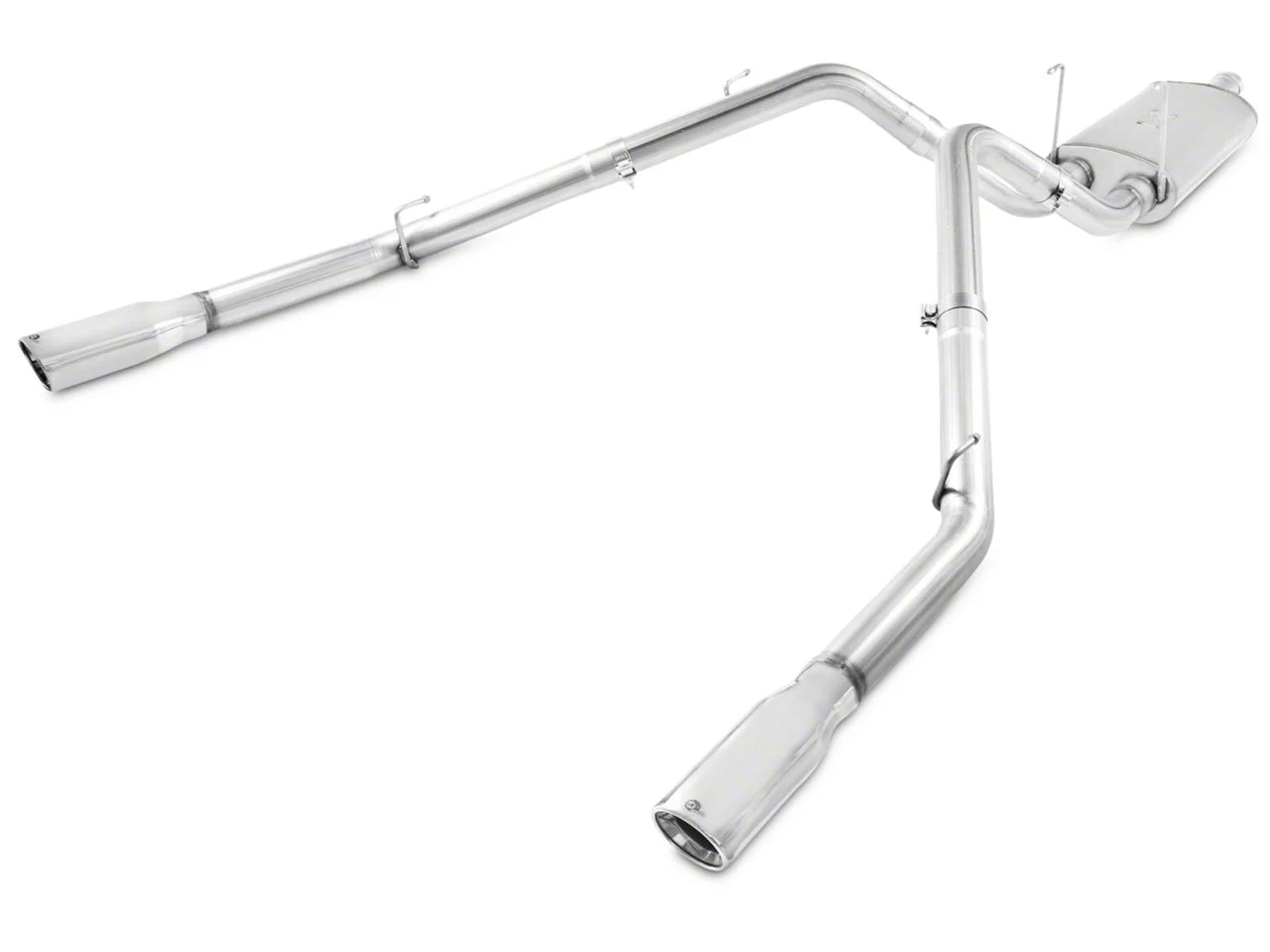 AFE MACH Force-XP 3-Inch Dual Exhaust System with Polished Tips; Rear Exit (09-18 5.7L RAM 1500 w/ Factory Dual Exhaust)
