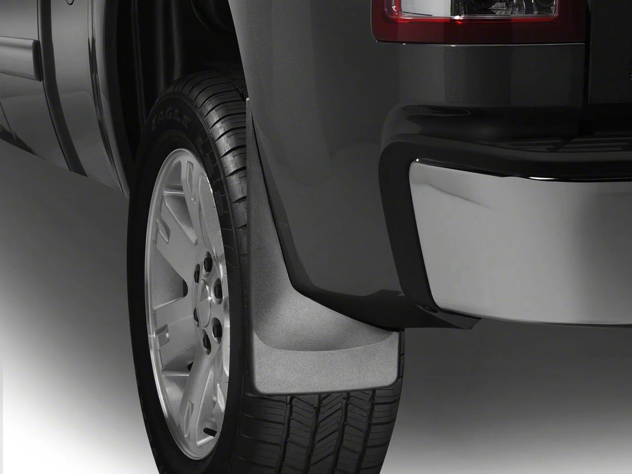 Weathertech No-Drill Mud Flaps; Rear; Black (06-08 RAM 1500 w/o Fender Flares)
