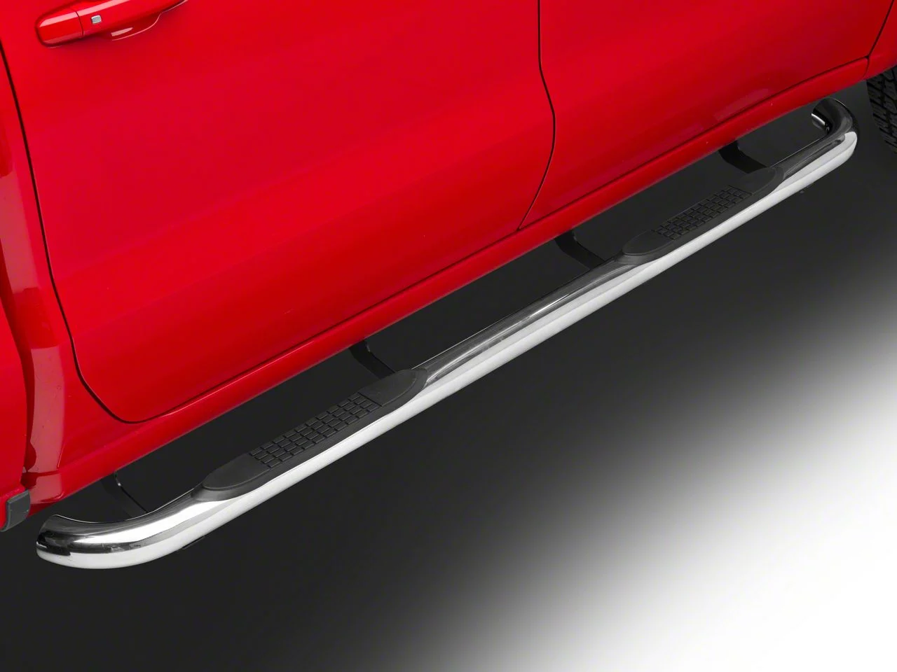 Barricade 3-Inch Side Step Bars; Stainless Steel (19-26 Silverado 1500 Crew Cab)