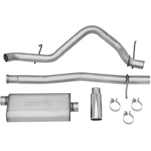 Dynomax Ultra Flo Welded Single Exhaust System with Polished Tip; Side Exit (14-18 5.3L Silverado 1500)