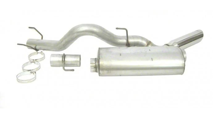 Dynomax Ultra Flo Welded Single Exhaust System with Polished Tip; Side Exit (04-07 5.9L RAM 2500)
