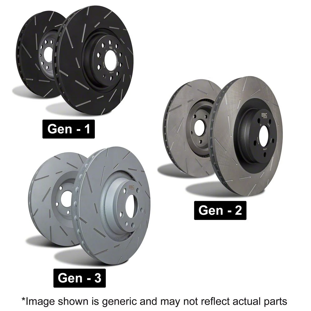 EBC Brakes USR Series Sport Slotted 6-Lug Rotors; Front Pair (05-06 Sierra 1500 w/ Rear Drum Brakes; 07-18 Sierra 1500)