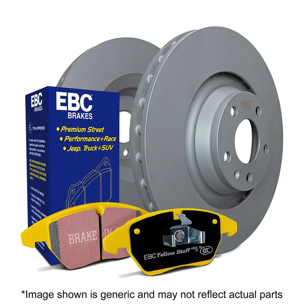 EBC Brakes Stage 13 Yellowstuff 6-Lug Brake Rotor and Pad Kit; Rear (14-18 Silverado 1500)