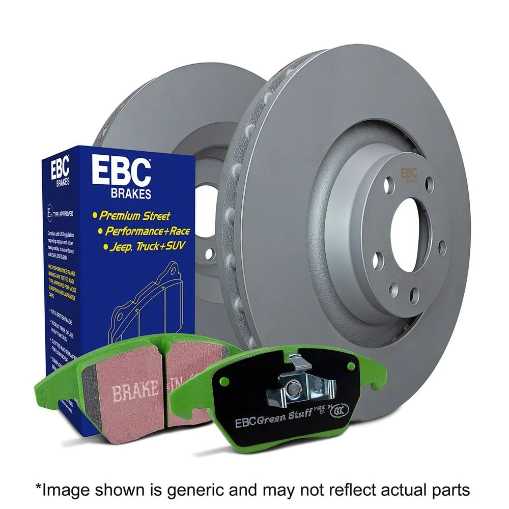 EBC Brakes Stage 14 Greenstuff 6000 6-Lug Brake Rotor and Pad Kit; Rear (14-18 Silverado 1500)