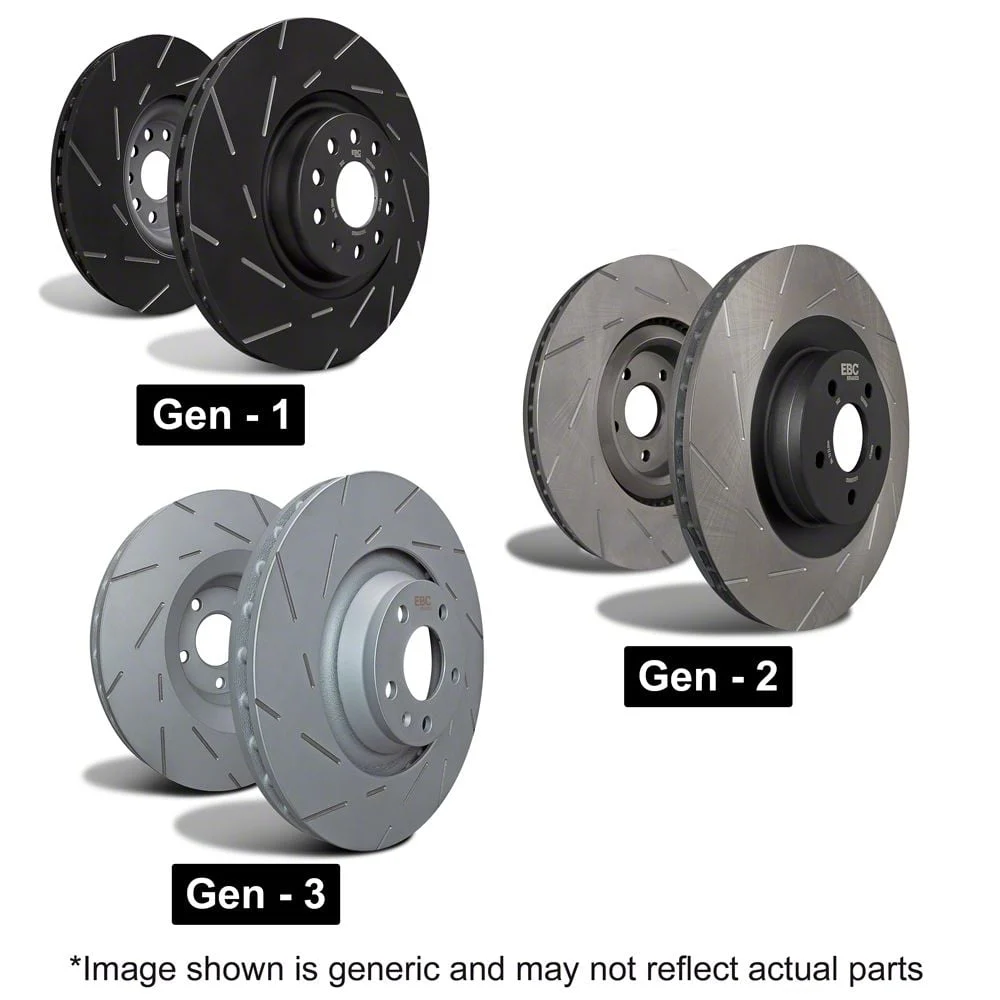 EBC Brakes USR Series Sport Slotted 6-Lug Rotors; Front Pair (05-06 Silverado 1500 w/ Rear Drum Brakes; 07-18 Silverado 1500)
