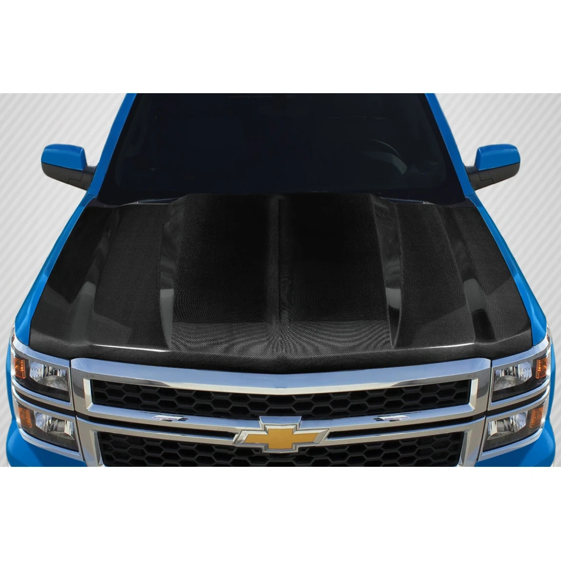 2014-2015 Chevrolet Silverado 2" Cowl Hood - 1 Piece - 117531
