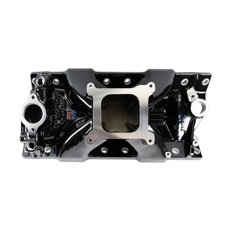 Edelbrock Chevy SB Victor Jr. 23 Degree Black Plasma Intake Manifold