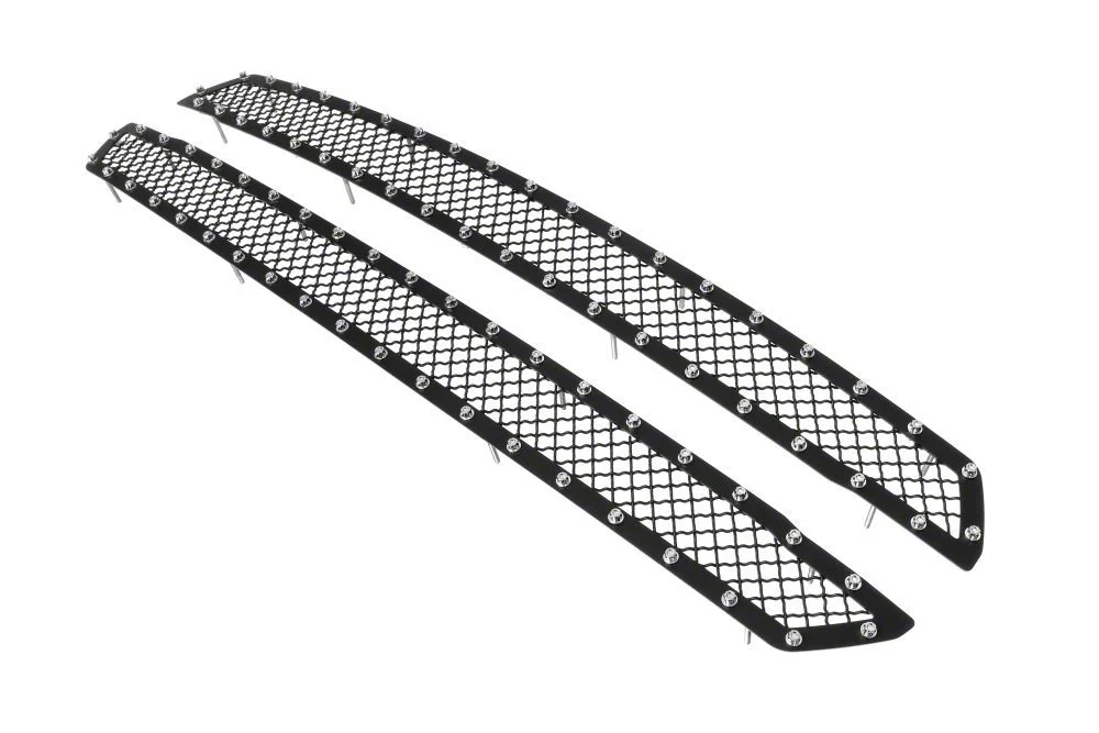 Carbon Steel Rivet Upper Grille Insert; Black (18-20 F-150 XL, XLT)