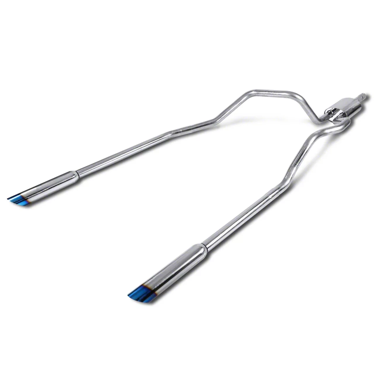 Dual Exhaust System with Burnt Tips; Rear Exit (04-08 5.4L F-150)
