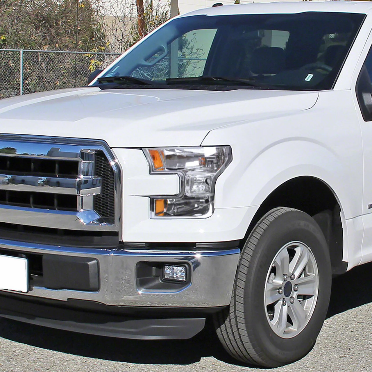 Euro Crystal Headlights; Chrome Housing; Clear Lens (15-17 F-150 w/ Factory Halogen Headlights)