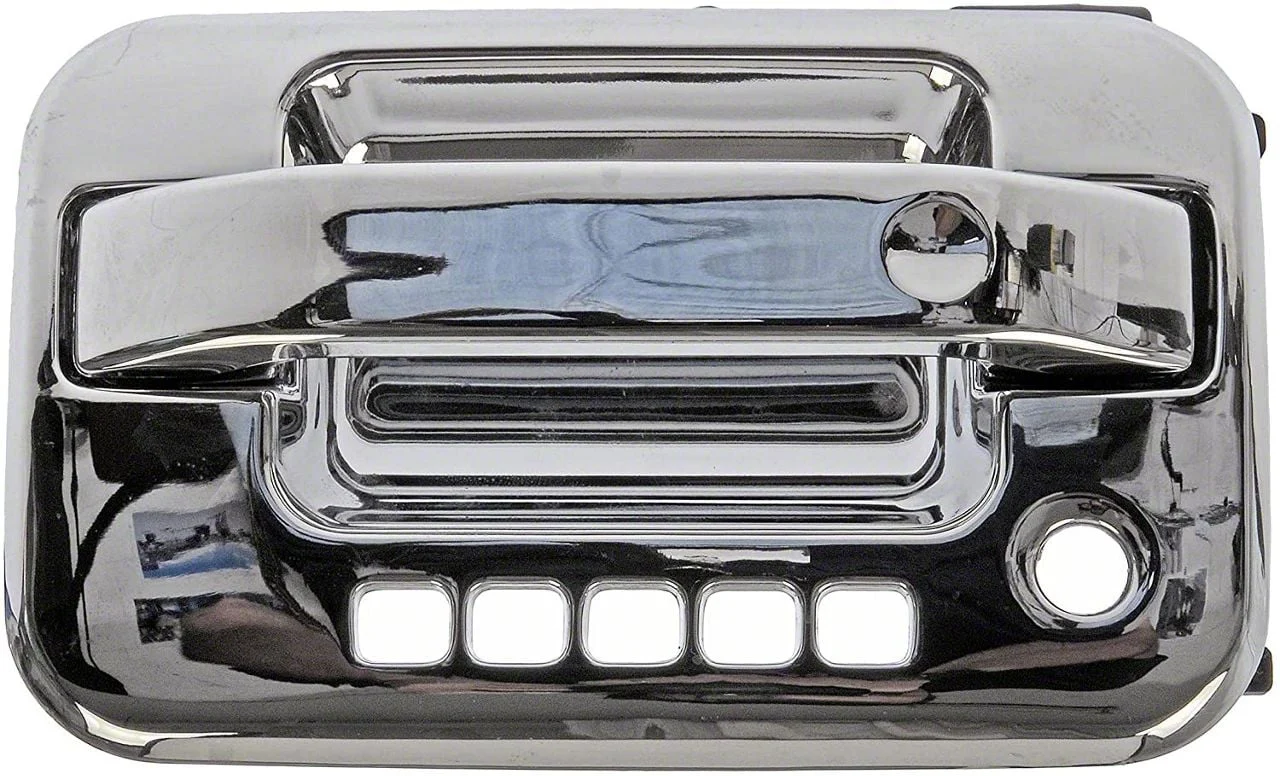 Exterior Door Handle; Front Left; All Chrome; Original Design; With Keypad Opening; Plastic (04-14 F-150)
