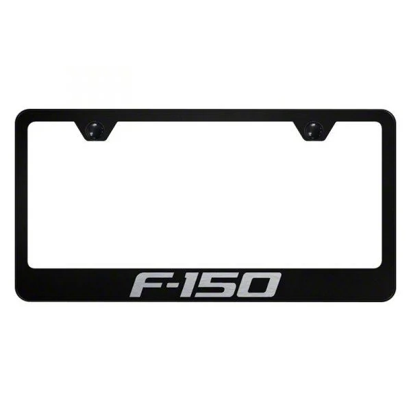 F-150 License Plate Frame; Black (Universal; Some Adaptation May Be Required)