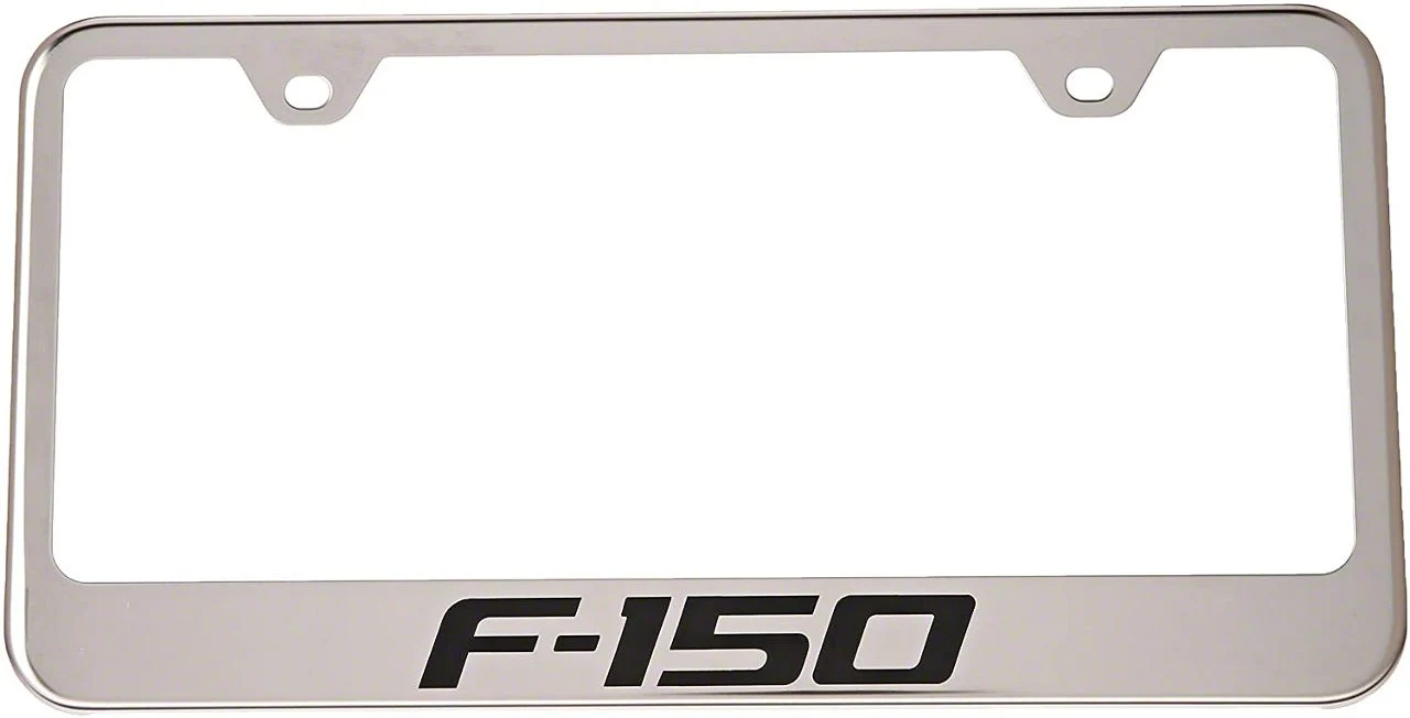 F-150 License Plate Frame; Chrome (Universal; Some Adaptation May Be Required)