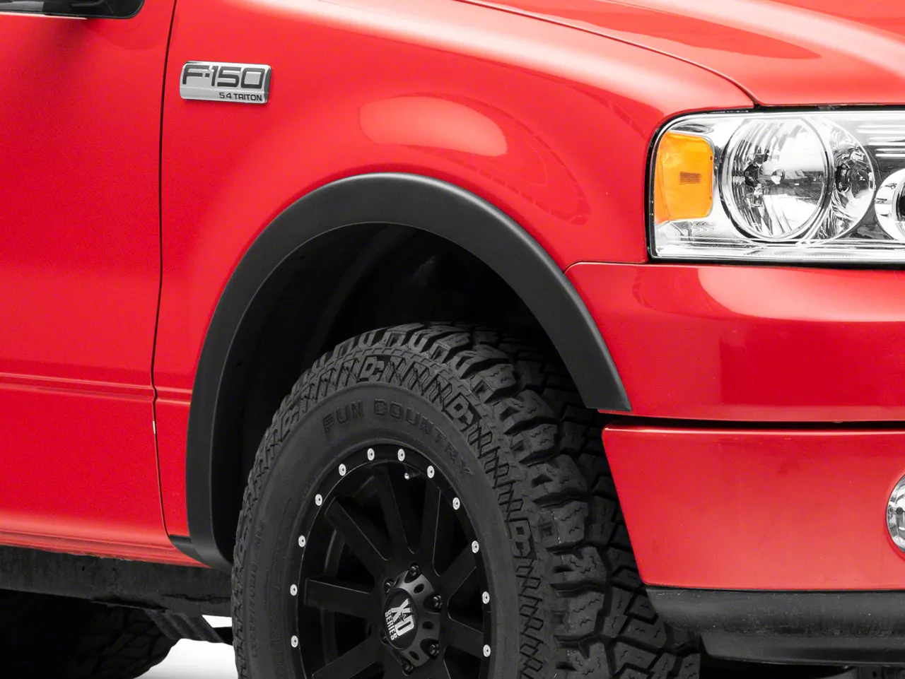 Factory Style Fender Flares; Front and Rear; Smooth Black (04-08 F-150 Styleside with Factory Fender Flares)