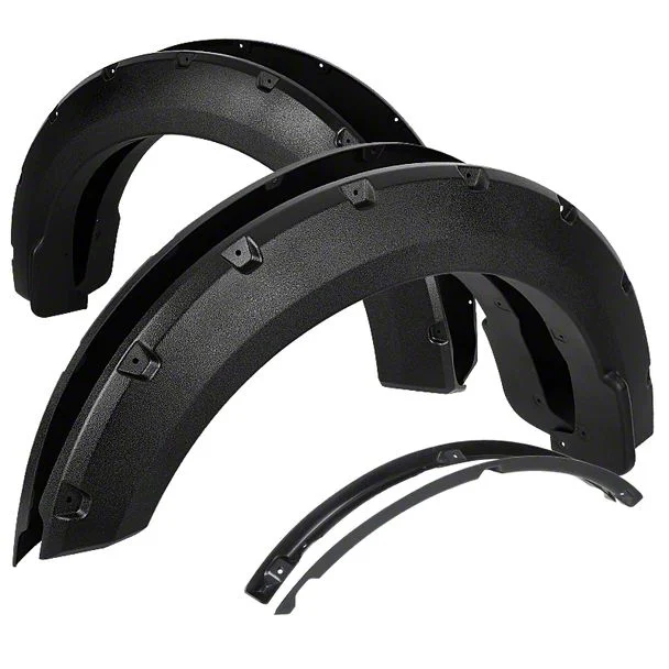 Pocket Style Fender Flares; Textured Black (18-20 F-150, Excluding Raptor)
