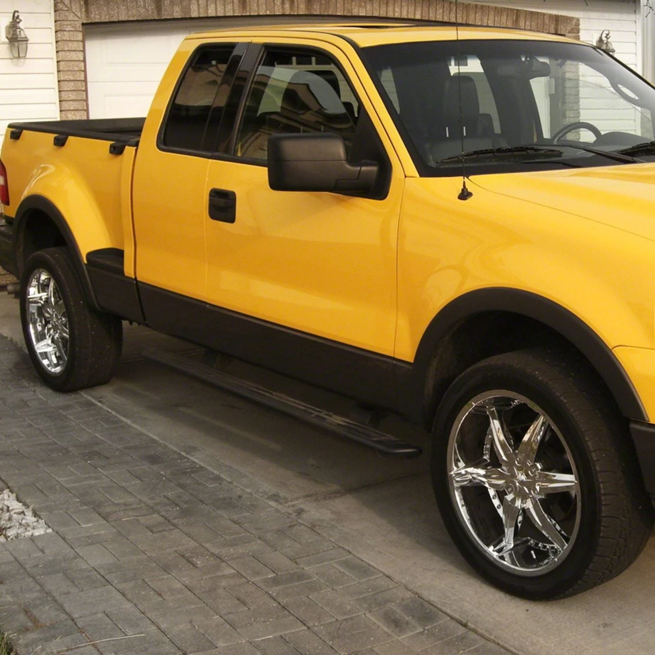 Factory Style Fender Flares; Front and Back; Black (04-08 F-150 Flareside)