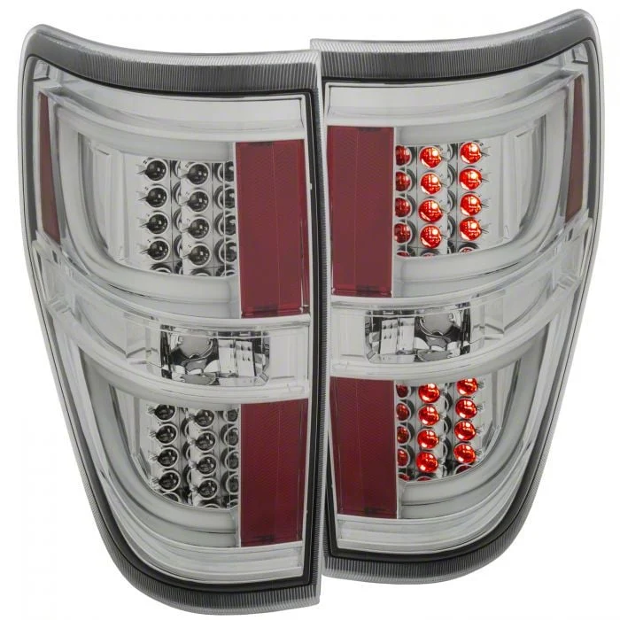 G2 LED Tail Lights; Chrome Housing; Clear Lens (09-14 F-150 Styleside)
