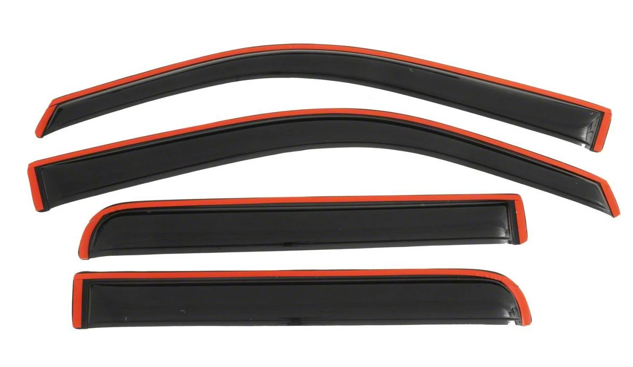 In-Channel Ventvisor Window Deflectors; Front and Rear; Dark Smoke (09-14 F-150 SuperCrew)