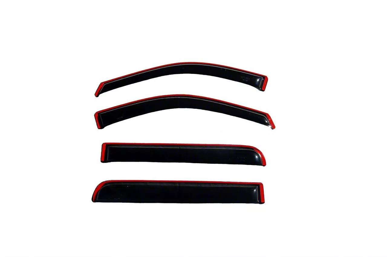 In-Channel Ventvisor Window Deflectors; Front and Rear; Dark Smoke (04-08 F-150 SuperCrew)