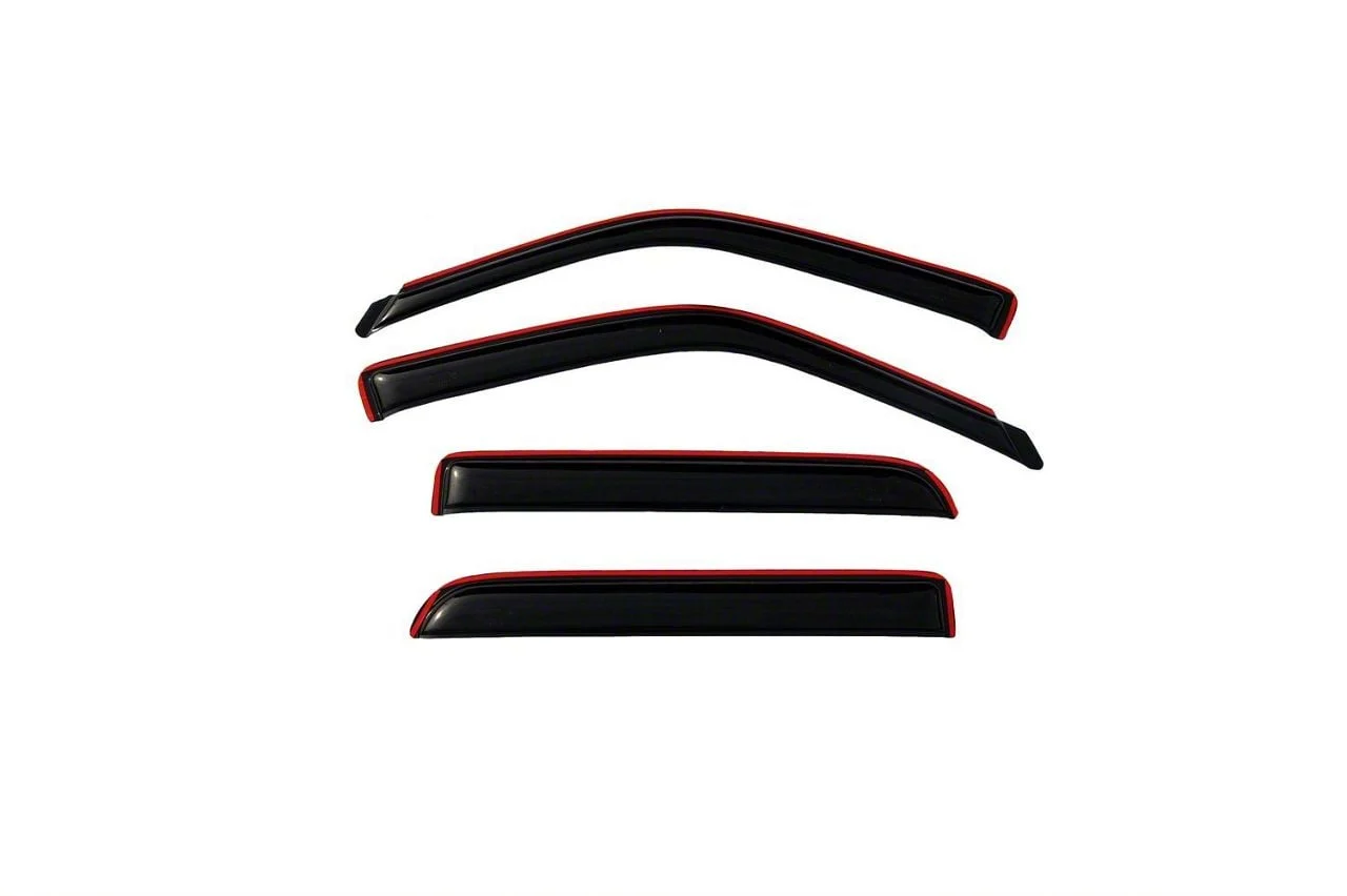 In-Channel Ventvisor Window Deflectors; Front and Rear; Dark Smoke (01-03 F-150 SuperCrew)