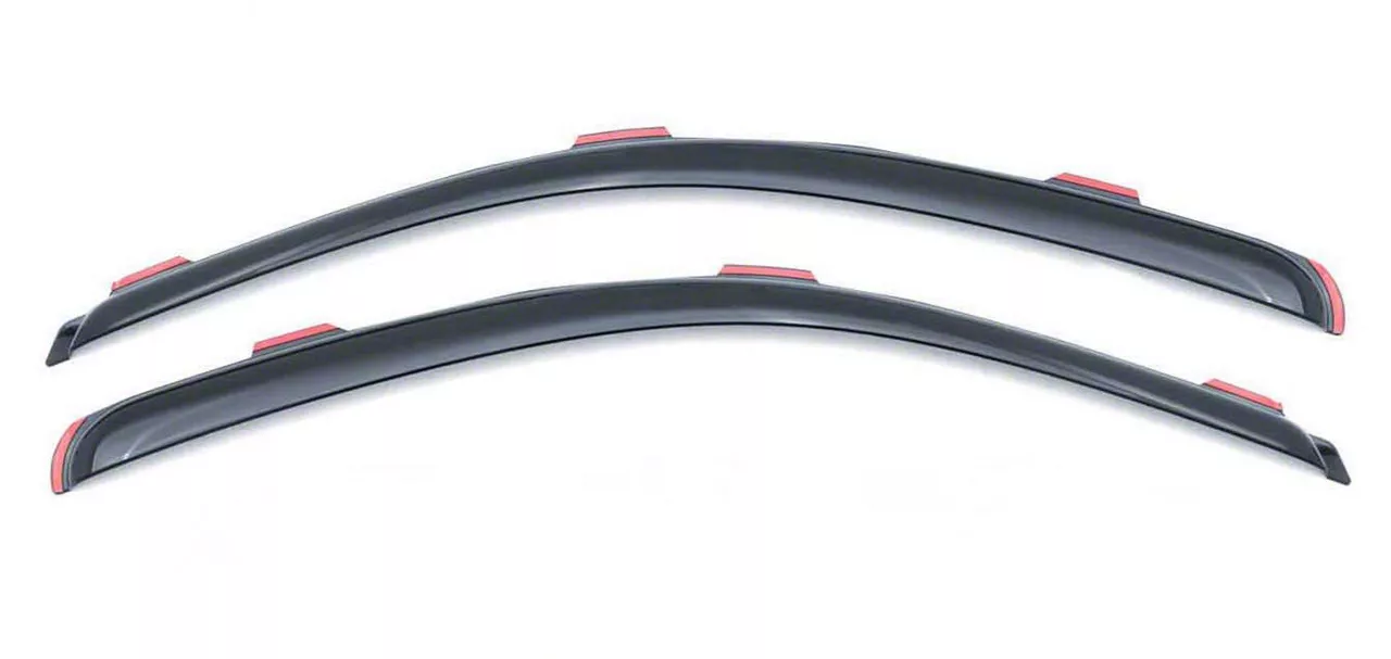 In-Channel Ventvisor Window Deflectors; Front; Dark Smoke (15-26 F-150 Regular Cab)
