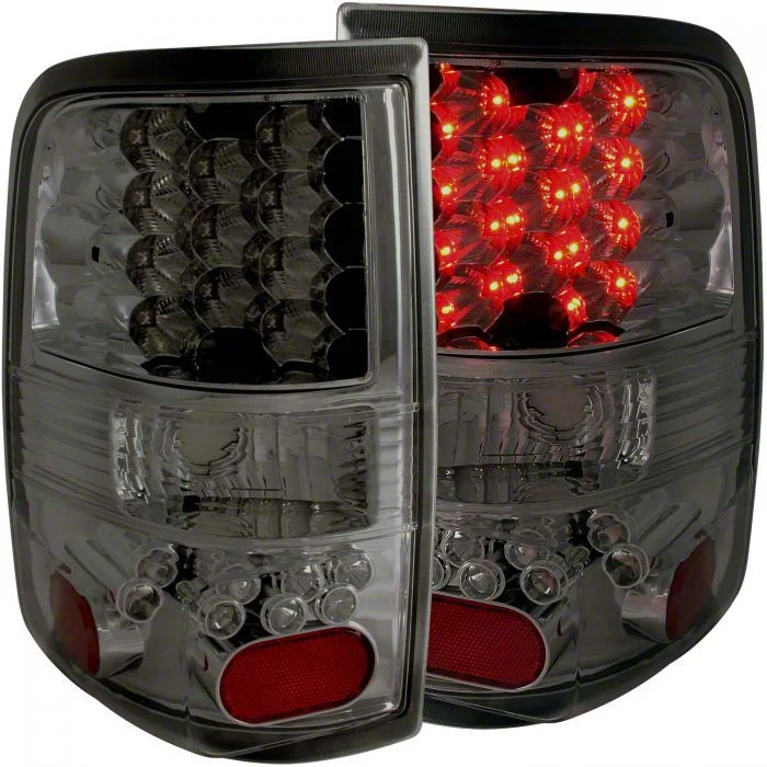 LED Tail Lights; Chrome Housing; Smoked Lens (04-08 F-150 Styleside)