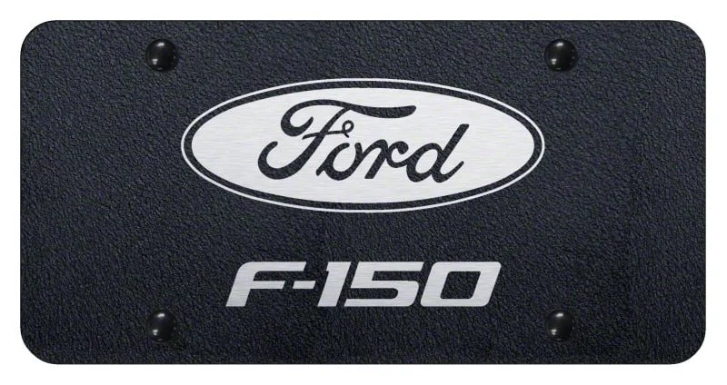 F-150 Laser Etched License Plate; Rugged Black (Universal; Some Adaptation May Be Required)